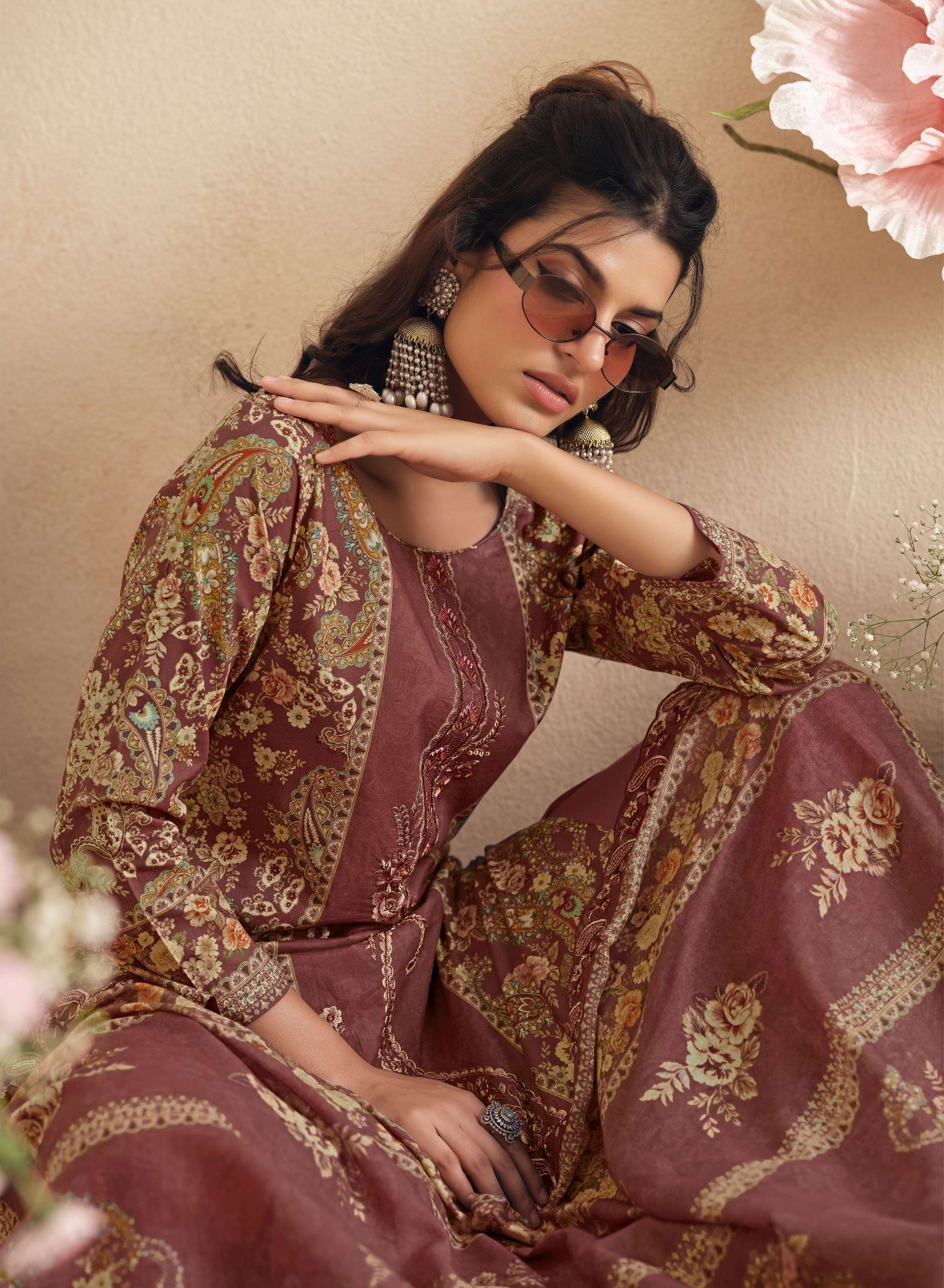 THE HERMITAGE SHOP ZAIRA VOL 2 GIZA PK LAWN EMBROIDERIES SALWAR KAMEEZ AT UNSTITCH BRAND APPAREL